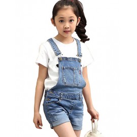 Girl's Casual/Daily Jeans,Cotton Summer Blue