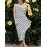 Women's Sexy / Beach Striped Sweater Dress , Strap Maxi Polyester