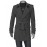 Men's Solid Casual Coat,Cotton / Tweed Long Sleeve-Black / Gray