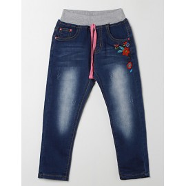 Casual/Daily Jacquard Pants,Cotton Fall