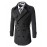 Men's Work Trench Coat,Solid Notch Lapel Long Sleeve Fall / Winter Black / Brown / Gray Wool / Cotton / Acrylic / Polyester Thick