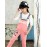 Girl's Black / Blue / Pink / Gray Pants,Patchwork Cotton All Seasons