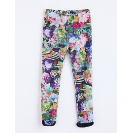 Girl's Casual/Daily Print Pants / LeggingsCotton Fall Purple  