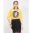 Women's Going out Street chic Spring / Fall T-shirtPrint Round NeckSleeve Yellow Polyester / Spandex Medium