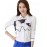 Women's Wild Cartoon Cat Print Plus Size Long Sleeve Chiffon Shirt