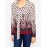 Women's Casual/Daily Simple Spring ShirtPrint Shirt Collar Long Sleeve Red Cotton / Polyester Medium