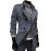 Men's Korean Style Stand Double Breasted Trench Coat