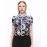 Women's Going out Vintage Summer ShirtPrint Shirt Collar Short Sleeve Blue / Green Cotton / Polyester Opaque
