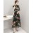 Women's Going out Vintage Swing Dress,Print Stand Maxi ? Sleeve Multi-color Polyester Summer
