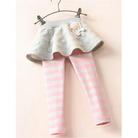 Girl's Casual/Daily Striped Leggings,Cotton Spring / Fall Blue / Pink / Gray  