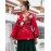 Women's Going out Chinoiserie BlouseAnimal Print V Neck Long Sleeve Red Polyester Opaque