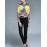 Women's Casual/Daily Vintage All Seasons ShirtPrint Shirt Collar Long Sleeve Yellow Polyester Medium
