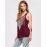 Women's Casual/Daily Street chic Summer Tank TopPrint U Neck Sleeveless Red Polyester Medium