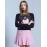 Women's Going out Street chic Spring / Fall T-shirtPrint Round Neck Long Sleeve White / Black / Yellow Wool