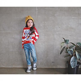 Girl's Casual/Daily Solid JeansCotton Fall Blue