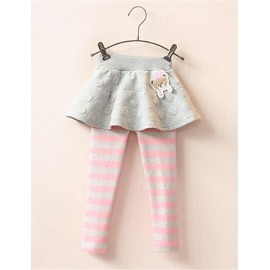 Girl's Casual/Daily Striped Leggings,Cotton Spring / Fall Blue / Pink / Gray