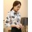 Women's Wild Print Plus Size Long Sleeve Chiffon Shirt