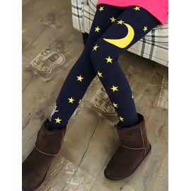 Girl Wild Print Fleece Lined Thickness Leggings Bottom Pants  