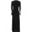 Women's Casual/Daily Simple Little Black / Swing Dress,Patchwork Round Neck Maxi Long Sleeve Black Polyester / Spandex Spring Mid Rise