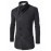 Men's Casual/Daily Simple CoatSolid Shirt Collar Long Sleeve Fall / Winter Black / Gray Cotton Thick