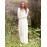 Women's Holiday / Casual/Daily Simple Loose / Swing Dress,Solid Round Neck Midi Long Sleeve White Cotton Spring / Fall Mid Rise