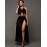 Women's Casual/Daily Sexy / Street chic Sheath See-through Dress,Patchwork Lace Mesh Strap Maxi Sleeveless