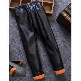 Girl Casual/Daily Solid Pants-PU Winter