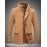 Men's Fashion Single-Breasted Solid Woolen Coat