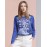 Women's Going out Street chic Spring / Fall T-shirtPrint Round Neck Long Sleeve White / Yellow Cotton
