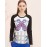 Women's Going out Street chic Spring / Fall T-shirtPrint Round Neck Long Sleeve Black