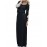 Women's Casual/Daily Simple Little Black / Swing Dress,Patchwork Round Neck Maxi Long Sleeve Black Polyester / Spandex Spring Mid Rise