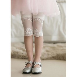 Girl's Casual/Daily Solid LeggingsCotton Summer Blue / Pink / Red / Gray