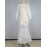 Women's Party/Cocktail Sexy Bodycon Dress,Solid Boat Neck Maxi Long Sleeve White Summer