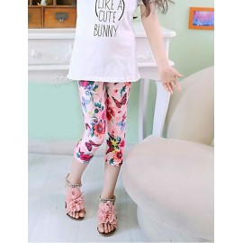 Girl's Casual/Daily Print Pants,Polyester Summer Blue / Pink / Red / White