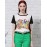Women's Casual/Daily Vintage Summer T-shirtPrint / Color Block Round Neck Short Sleeve