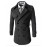 Men's Work Trench Coat,Solid Notch Lapel Long Sleeve Fall / Winter Black / Brown / Gray Wool / Cotton / Acrylic / Polyester Thick