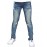 Girl's Blue Cotton Spring / Fall Pure Color Super Soft Star Cowboy Pants