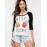 Women's Casual/Daily Street chic Summer / Fall T-shirt,Print Round Neck ? Sleeve Red / Black Cotton Thin