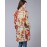 Women's Going out Street chic Fall Shirt,Print Shirt Collar Long Sleeve Blue / Red / Green Polyester Thin