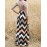 Women's Beach Loose Dress,Striped / Print Round Neck Maxi Long Sleeve Gray / Green Cotton Fall