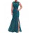 Women's Party/Cocktail Trumpet/Mermaid Dress,Solid Round Neck Maxi Sleeveless Green Summer