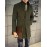 Men's Long Sleeve Long Coat , Cotton Pure