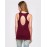 Women's Casual/Daily Street chic Summer Tank TopPrint U Neck Sleeveless Red Polyester Medium