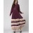 Women's Simple / Boho Rainbow Loose Large Size National Style Chiffion Dress,Round Neck Maxi