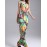 Women's Galaxy Blue / Red / Green Dress , Vintage / Sexy U Neck Sleeveless Maxi