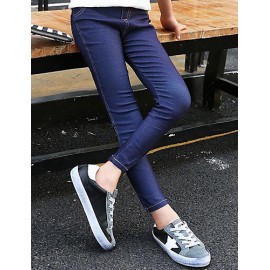 Girl's Casual/Daily Solid PantsCotton Spring / Fall Black / Blue