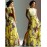 Women's Sexy / Boho Floral Sheath / Swing Dress , Crew Neck Maxi Polyester