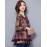 Women's Plus Size / Going out / Casual/Daily Street chic Spring / Fall BlousePrint Round Neck Long Sleeve