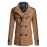 Men's Solid Casual / Work Trench coat,Polyester Long Sleeve-Black / Blue / Brown / Gray / Tan