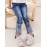 Girl's Cotton Spring/Autumn Fashion Patchwork Cat Pattern Children Skinny Jeans  